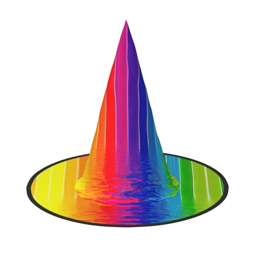 FKHOHL Hexenhut mit Regenbogen-Streifenmuster, Unisex, Karneval, für Maskenbälle und Rollenspielveranstaltungen FKHOHL Hexenhut mit Regenbogen-Streifenmuster, Unisex, Karneval, für Maskenbälle und Rollenspielveranstaltungen von FKHOHL