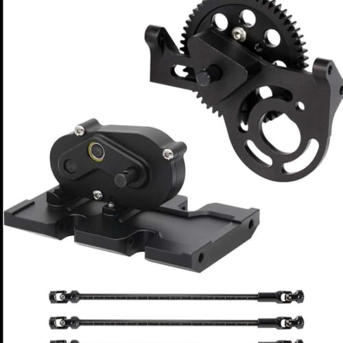 FKRTQIYN 1/10 Getriebekit mit 30 Prozent Overdrive -Getriebe und 3 Fahrwellen, die mit dem RC -Crawler II -Element -Chassis kompatibel sind(Black) von FKRTQIYN