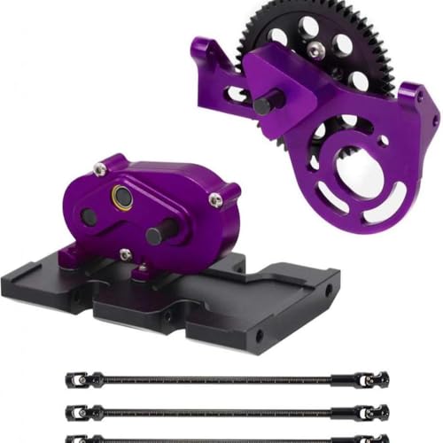FKRTQIYN 1/10 Getriebekit mit 30 Prozent Overdrive -Getriebe und 3 Fahrwellen, die mit dem RC -Crawler II -Element -Chassis kompatibel sind(Purple) von FKRTQIYN