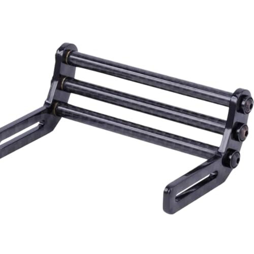 FKRTQIYN 1/10 RC Crawler Carbonfaser vordere Stoßfänger kompatibel mit Power Wagon Cliffhanger Schwarz(Black) von FKRTQIYN