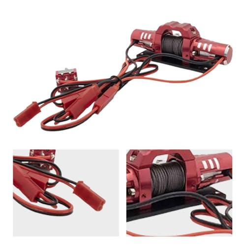 FKRTQIYN 1/10 Skala RC -Auto Dual Motor Winch Aluminium Spielzeugzubehör kompatibel mit verschiedenen Modellen von FKRTQIYN