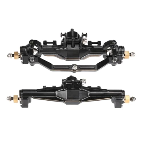 FKRTQIYN 1/18 RC Crawler Messing Portal Achse vorne und hinten mit Stahl Zahnradkompatibel mit Trail Chassis Upgrade -Teilenfassungen für Style -Modelle von FKRTQIYN