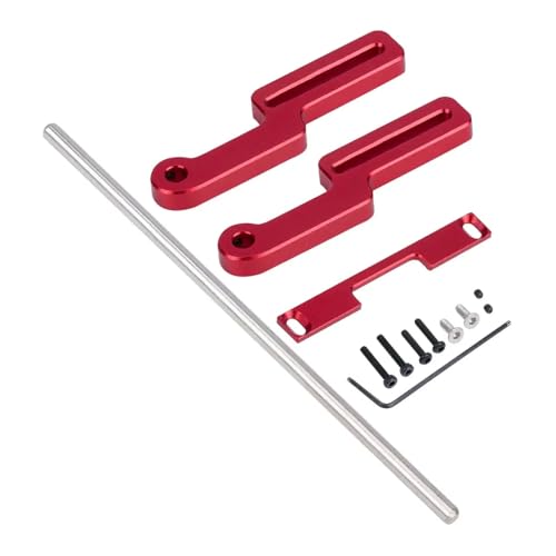 FKRTQIYN 1/18 Skala RC Crawler Car Aluminium vordere Stoßstange kompatibel mit Off -Straßenfahrzeugzubehör Teilen des -Stils(Red) von FKRTQIYN