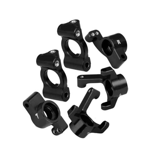 FKRTQIYN 1:24 Skala 2WD Buggy Compatible Aluminium 7075 Upgrade -Teile für RTR RC Modell LOS00007(BK (Steering Cup)) von FKRTQIYN
