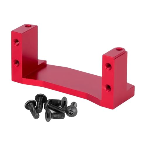 FKRTQIYN 1pcs Aluminium -Servo -Mount -Basishalter 54977 kompatibel mit 1 10 -Skala -RC -Automodellen TT02 TT 02 Upgrade -Teile passt zu verschiedenen Servo -Typen(Red) von FKRTQIYN