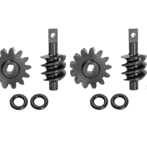 FKRTQIYN 2pcs Stahlwurm Zahnräder für vordere und hintere Overdrive -Differentialkompatibel mit SCX24 1/24 RC Crawler Car Upgrade -Teilezubehör(13T 2T Worm Gear Set) von FKRTQIYN