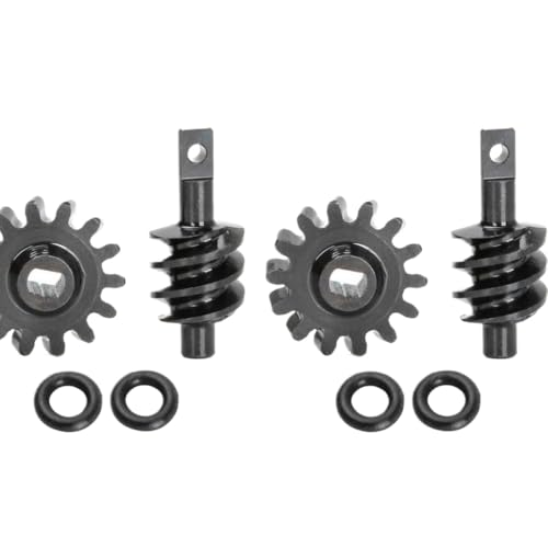 FKRTQIYN 2pcs Stahlwurm Zahnräder für vordere und hintere Overdrive -Differentialkompatibel mit SCX24 1/24 RC Crawler Car Upgrade -Teilezubehör(14T 2T Worm Gear Set) von FKRTQIYN
