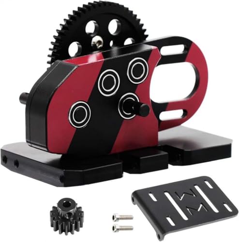 FKRTQIYN 30% Overdrive Metall -Differentialgetriebe mit Skidplatte für Fahrzeuge mit 1/10 -Skala, die mit verschiedenen Getriebe kompatibel sind(Red) von FKRTQIYN