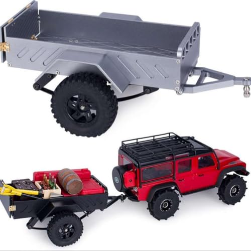 FKRTQIYN 360G Aluminium -Anhänger für 1/18 1/24 Crawlers kompatibel mit verschiedenen Modellen, einschließlich SCX24 AX24 K10 F150(Dark Khaki) von FKRTQIYN