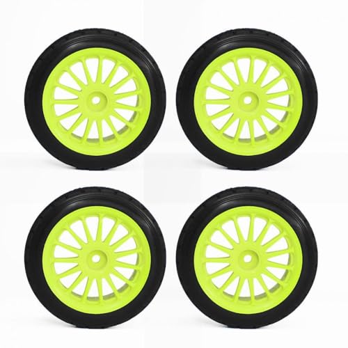 FKRTQIYN 4pcs 2,2 -Zoll -Rad Felgen und Reifen kompatibel mit 1/8 I RTR 3.0 Fiesta Flux Rally Rallye RC -Autos und Modelle Upgrade -Teile(GN) von FKRTQIYN