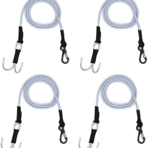 FKRTQIYN 4pcs 28in Elastic Tow -Seile mit Haken für RC Crawler Accessoires kompatibel mit TRX6 Gen7 Gen8 TF3 RC -Autos und Boote(Blue) von FKRTQIYN
