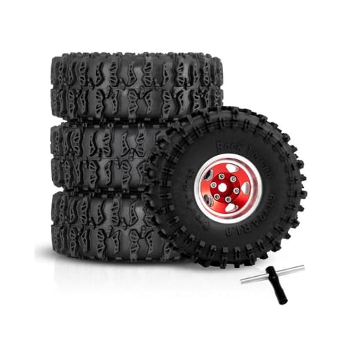 FKRTQIYN Aluminium 1,0-Zoll-Radränder für 1/18 SCX24-kompatible Modelle(RD) von FKRTQIYN