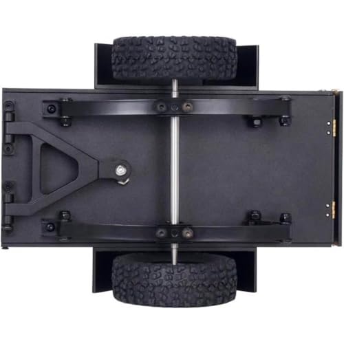 FKRTQIYN Aluminium 1/18 Crawler Trailer mit kinetischem Winchriemen und Gepäcknetz, das mit 1/18 und 1/24 RC -Fahrzeugen wie K10 und SCX24 kompatibel ist(Red) von FKRTQIYN
