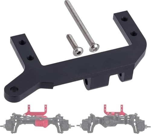 FKRTQIYN Aluminium 4-Link-Suspension Servo Mount für 1/10 RC Crawler kompatibel mit SOA-Konfiguration Schwarz(Black) von FKRTQIYN
