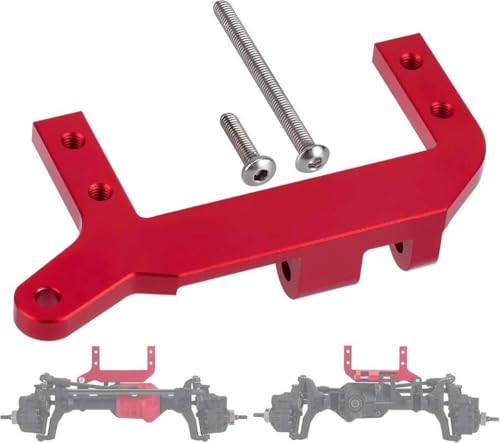 FKRTQIYN Aluminium 4-Link-Suspension Servo Mount für 1/10 RC Crawler kompatibel mit SOA-Konfiguration Schwarz(Red) von FKRTQIYN