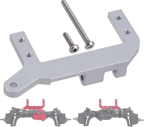 FKRTQIYN Aluminium 4-Link-Suspension Servo Mount für 1/10 RC Crawler kompatibel mit SOA-Konfiguration Schwarz(Silver) von FKRTQIYN