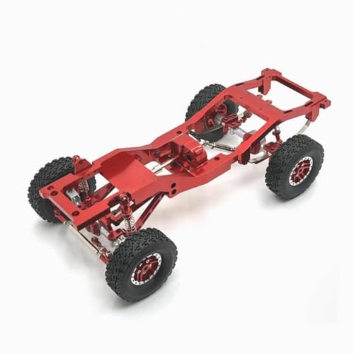 FKRTQIYN Aluminium -Chassis -Rahmenteile für 1/12 Skala MN82 LC79 RC Crawler Compatible Metal Upgrade Accessoires(RD) von FKRTQIYN