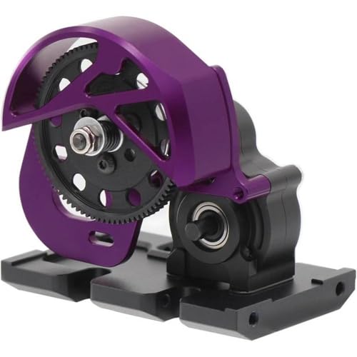 FKRTQIYN Aluminium-Getriebegetriebe für 1/10-Skala RC Crawler kompatibel mit II AX10 SMT10 Vanquish VS4-10 und mehr(Purple) von FKRTQIYN