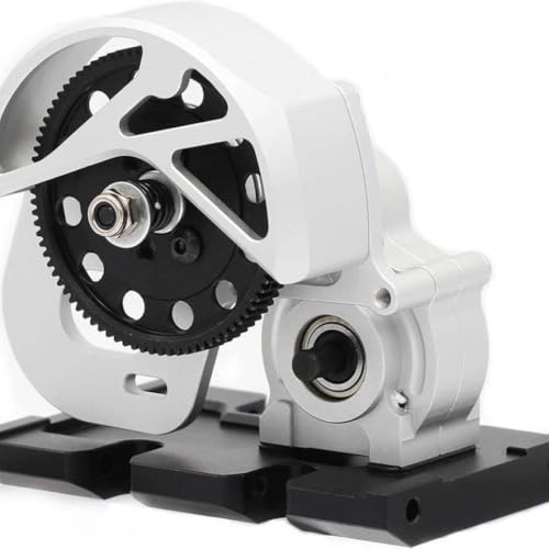 FKRTQIYN Aluminium-Getriebegetriebe für 1/10-Skala RC Crawler kompatibel mit II AX10 SMT10 Vanquish VS4-10 und mehr(Silver) von FKRTQIYN