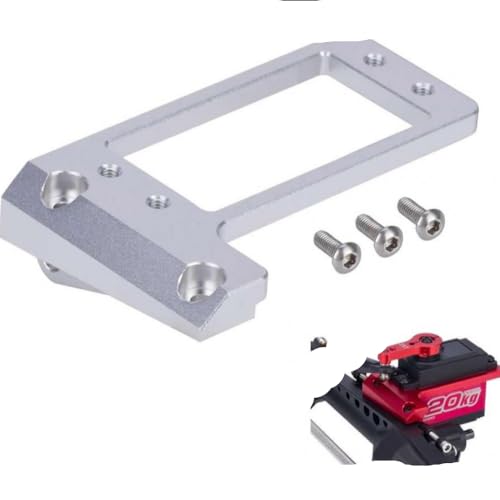 FKRTQIYN Aluminium -Servo -Mount, kompatibel mit 1/10 RC Crawler VP F9 -Chassis -Upgrade hinter der Vorderachse(Silver) von FKRTQIYN