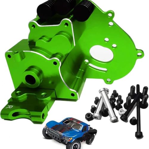FKRTQIYN Aluminiumgetriebe und Getriebekoffer mit Motorplattenvergleich mit 1/10 Skala 2WD VXL -Modellen(Green) von FKRTQIYN