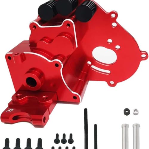 FKRTQIYN Aluminiumgetriebe und Getriebekoffer mit Motorplattenvergleich mit 1/10 Skala 2WD VXL -Modellen(Red) von FKRTQIYN