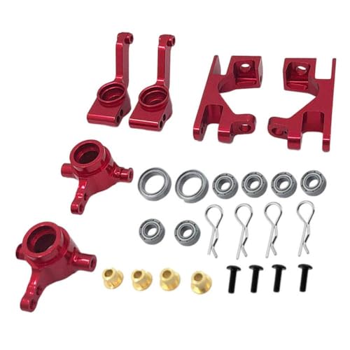 FKRTQIYN C-Hub-Upgrade-Teile kompatibel mit 1/10 Skala 5807 Stampede 4x4 C-Arm RC-Autos und Crawlers(Red) von FKRTQIYN