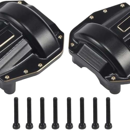 FKRTQIYN III 1/10 Portalachse Messing Differentialabdeckung 76G vorne und hintere Set kompatibel mit RC Crawler Models Pro UTB10 und AR45P von FKRTQIYN
