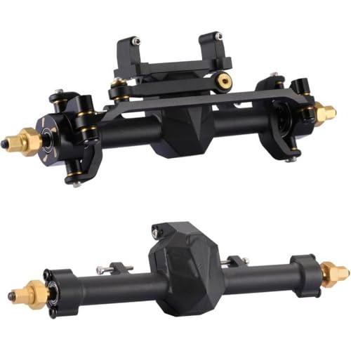 FKRTQIYN Messingachse mit 103G Aluminium für SCX24 kompatibel mit Deadbolt C10 RC Crawler mit 52 -Grad -Maximallenkung und +5 mm Breite von FKRTQIYN