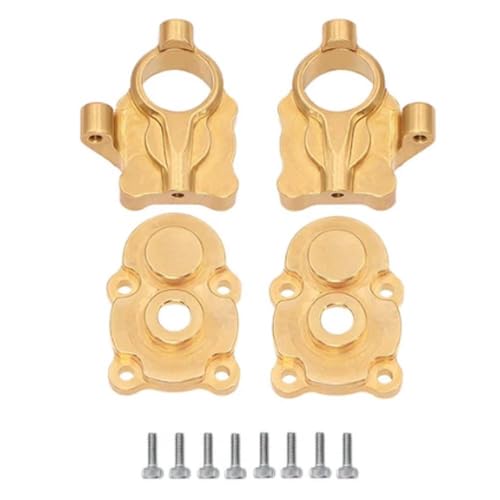 FKRTQIYN Messinglenker Lenkern -Hub -Träger -Set kompatibel mit 1/24 -Skala -RC -Autos wie FMS FCX18 Lenkblockknöchel von FKRTQIYN