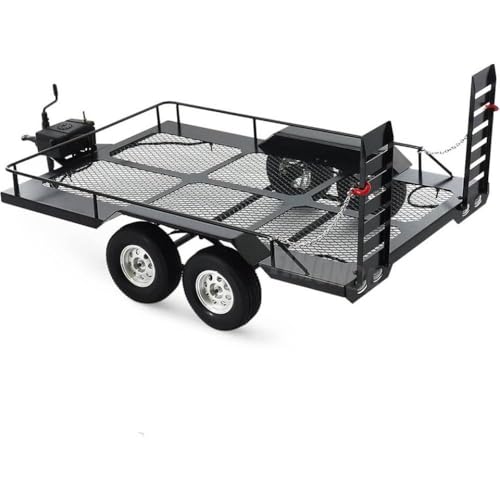 FKRTQIYN Metal Builder RC Trailer 1/10 mit Hitch Receiver für Crawler -Autos, die mit TRX6 Gen8 kompatibel sind von FKRTQIYN