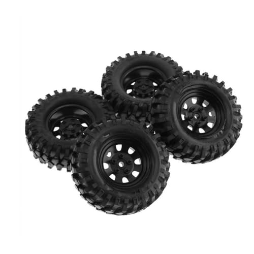FKRTQIYN Metall 1,9 -Zoll -Perldlock -Rand -Rand -Reifen -Set kompatibel mit 1/10 RC Crawler W160 DIY -Simulation Spielzeugzubehör(Black) von FKRTQIYN