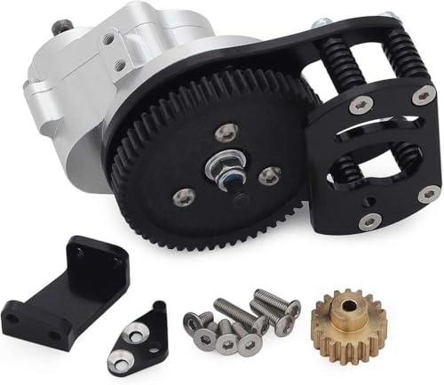 FKRTQIYN Metall -EIN -Geschwindigkeits -Getriebe mit einstellbarem Motor für 1/10 RC -Crawler kompatibel mit Geland II FJ40 G2 D110 TF2 von FKRTQIYN