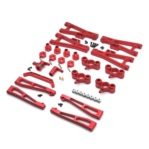 FKRTQIYN Metall Suspension ARM -Stützmittelträger mit J3 1/10 RC -Auto -Upgrade -Teilen kompatibel(Red) von FKRTQIYN