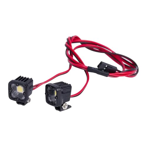 FKRTQIYN RC -Auto -LED -Scheinwerfer -Scheinwerferlicht für 1/8 1/10 Skala RC Crawler kompatibel mit CJ7 Wraith Style Models DIY -Upgrade -Teile von FKRTQIYN