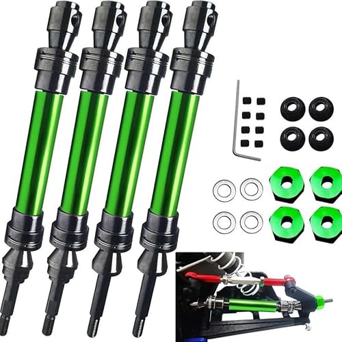 FKRTQIYN Stahl vorne und hintere Antriebswellen kompatibel mit 1/10 Skala 4x4 -Modellen wie 4x4 und Hoss 4x4 Heavy Duty RC -Teile von 4 von FKRTQIYN