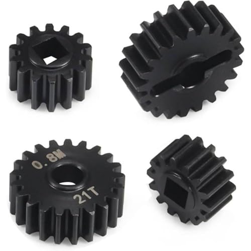 FKRTQIYN Steel 14T-21T Portal Zahnrad 27 Prozent Overdrive Metal Getriebe kompatibel mit 1/10 RC Crawler F9 von FKRTQIYN