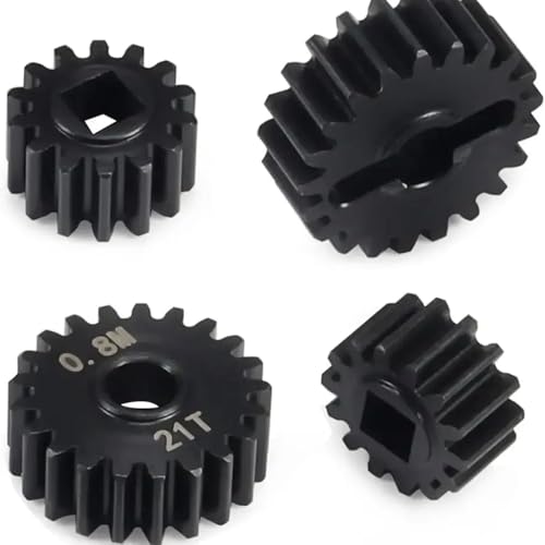 FKRTQIYN Steel 14T bis 21T Portal Zahnrad 27 Prozent UTB10 Overdrive Metal Getriebe kompatibel mit 1/10 RC Crawler F9 von FKRTQIYN