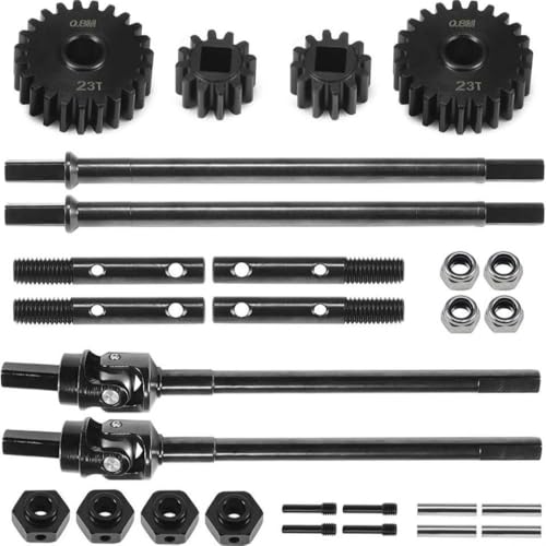 FKRTQIYN Steel Heavy Duty Driveswaft Stubachse Zahnrad für 1/10 Skala RC Crawler -Kompatibilität F9(Axles 12T 23T) von FKRTQIYN
