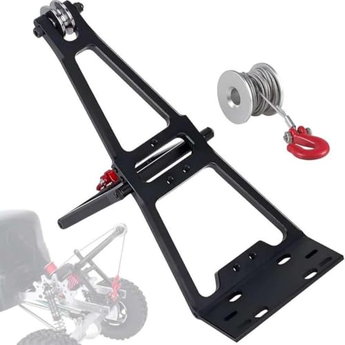 FKRTQIYN Tow Accessoire mit Kranarm und Winde für kompatible 1/10 RC Crawler Chassis(Black) von FKRTQIYN