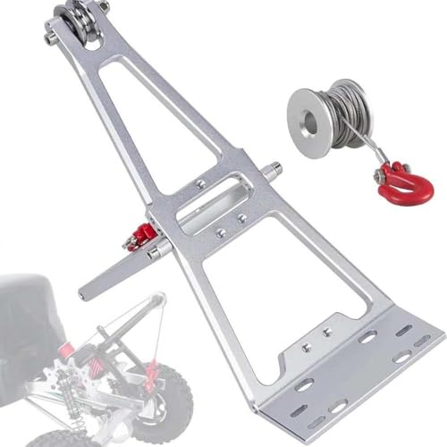 FKRTQIYN Tow Accessoire mit Kranarm und Winde für kompatible 1/10 RC Crawler Chassis(Silver) von FKRTQIYN