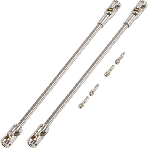 FKRTQIYN Trennbares beherrschter Edelstahlantriebswelle 68-229 mm für 1/10 RC-Crawler-Crawler-kompatibel mit Gspeed UTB10 Pro(2pcs Silver) von FKRTQIYN