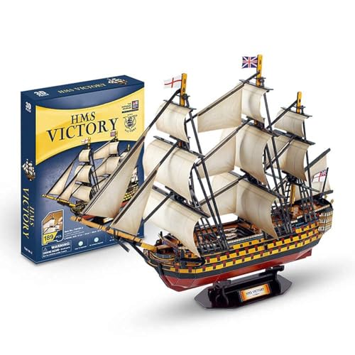 FLADO 3D-Puzzles, großes Victory-Schiff, Segelboot-Modell, 3D-Puzzles, Segelboot-Modell, Hobby, Spielzeug, Raumdekoration, Geschenk für Erwachsene und Kinder, 189 Teile von FLADO