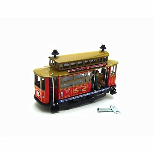 FLADO Aufzieh-Blechspielzeug MS639 Los Angeles Tram, Eltern-Kind-Interaktion, Vintage-Sammlerstück, nostalgisches Thema, personalisierte Dekoration, Geschenk von FLADO