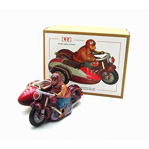 FLADO Aufziehspielzeug, Blechspielzeug MS450, dreirädriges Motorrad, Sammlerspielzeug für Erwachsene, kreative personalisierte Dekoration, Geschenk für Jungen und Mädchen von FLADO