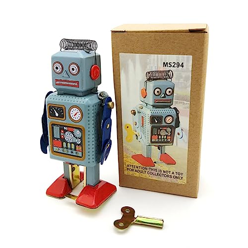 FLADO Aufziehspielzeug Arbeiter Roboter Blechspielzeug Eltern-Kind-Interaktion Vintage Sammlerstück Nostalgisches Thema Personalisierte Dekoration Geschenk von FLADO