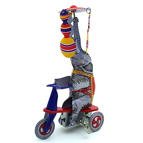 FLADO Aufziehspielzeug MS814, spanischer Elefant auf Dreirad, Blechspielzeug, Eltern-Kind-Interaktion, Vintage-Sammlerstück, nostalgisches Thema, personalisierte Dekoration, Geschenk von FLADO