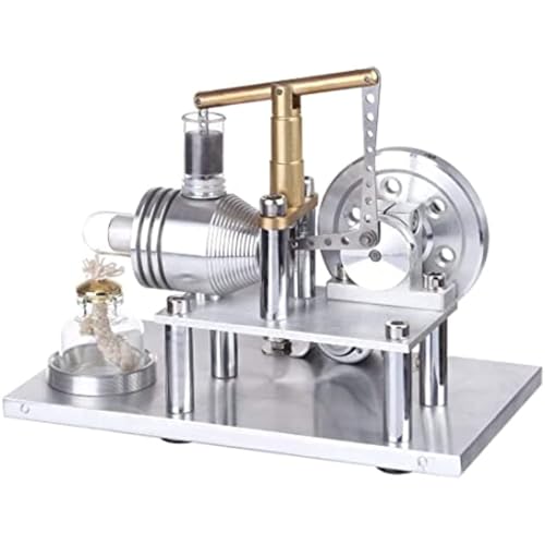FLADO Balance Metall Stirlingmotor Generator Modell Stromgenerator Motor, physikalisches Experiment Geschenk für Erwachsene und Kinder von FLADO