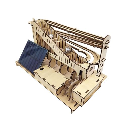 FLADO Dreidimensionales Holzpuzzle, DIY-Leiterbahn, rollende Kugel, Kinder-Erwachsenenpuzzle, Solarenergie-Montagespielzeug, Geschenk für Erwachsene und Kinder von FLADO