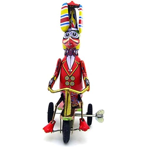 FLADO Ente fährt EIN Dreirad-Uhrwerkspielzeug, nostalgisches Retro-Spielzeug aus Eisenblech, geeignet für Kindergeschenke, Sammlerspielzeug für Erwachsene von FLADO